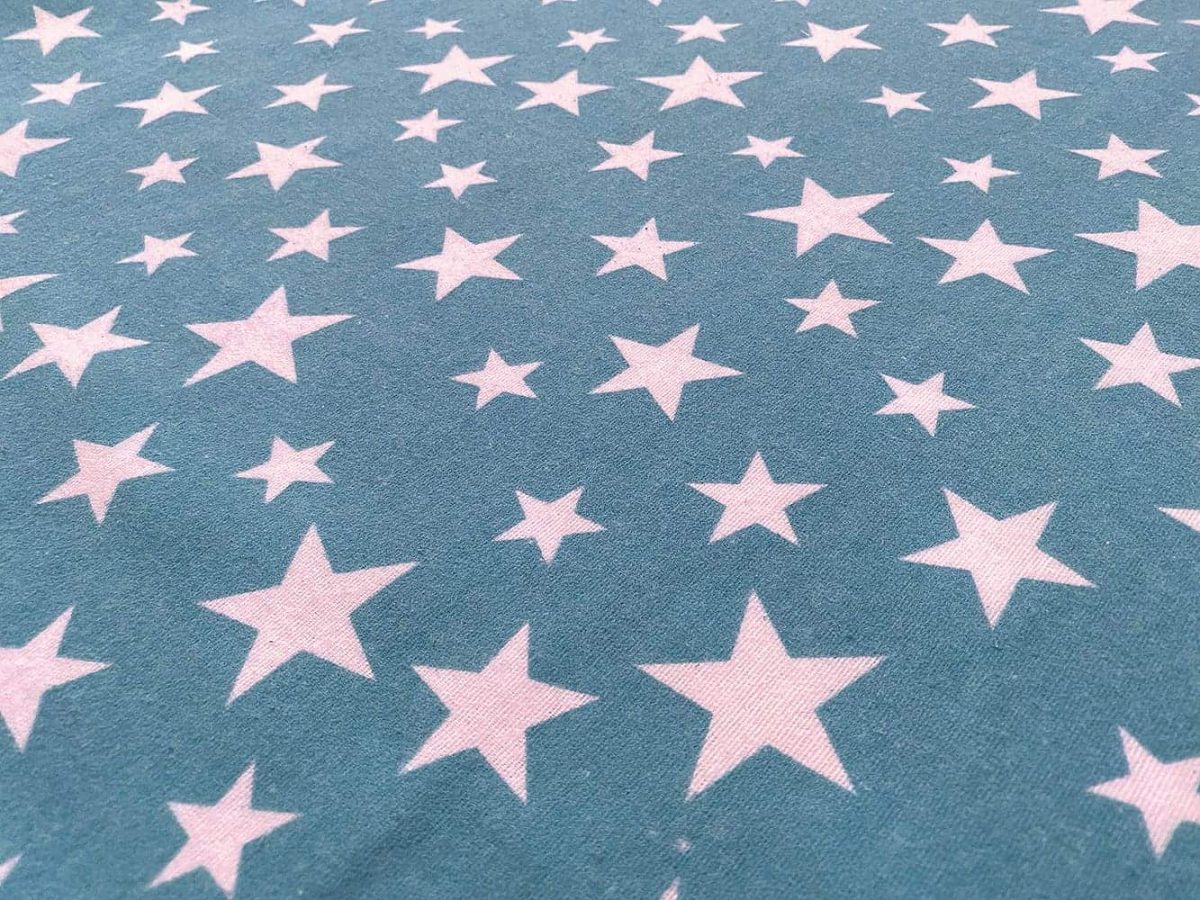 birlik1952 ipliq flanel pazen battaniye yıldız mavi