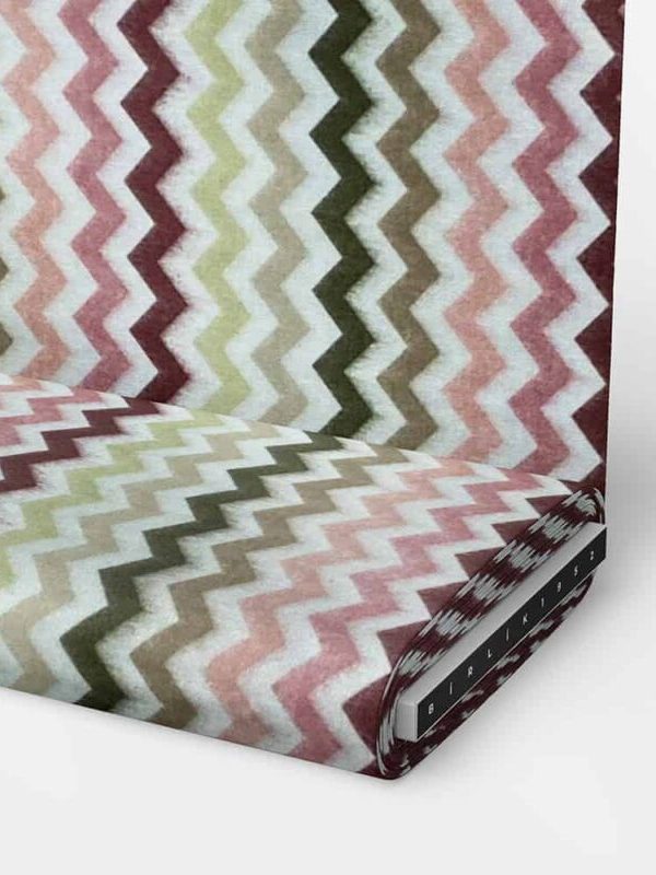 birlik1952 ipliq flanel pazen battaniye geometrik mor kumaş