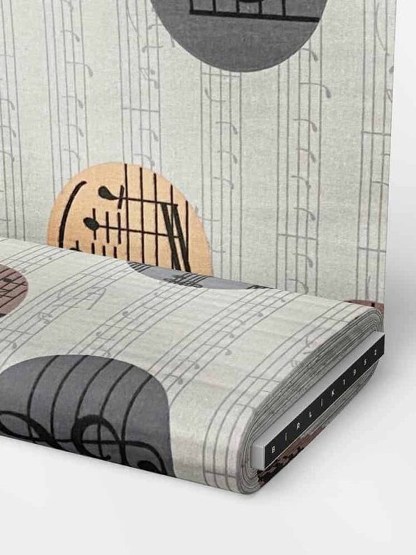 birlik1952 ipliq flanel pazen battaniye nota gri kumaş