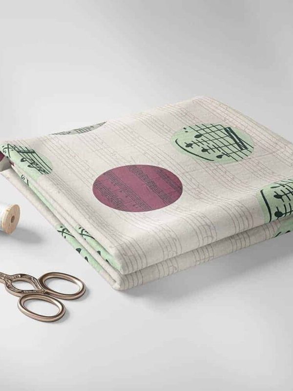 birlik1952 ipliq flanel pazen battaniye nota yeşil kumaş