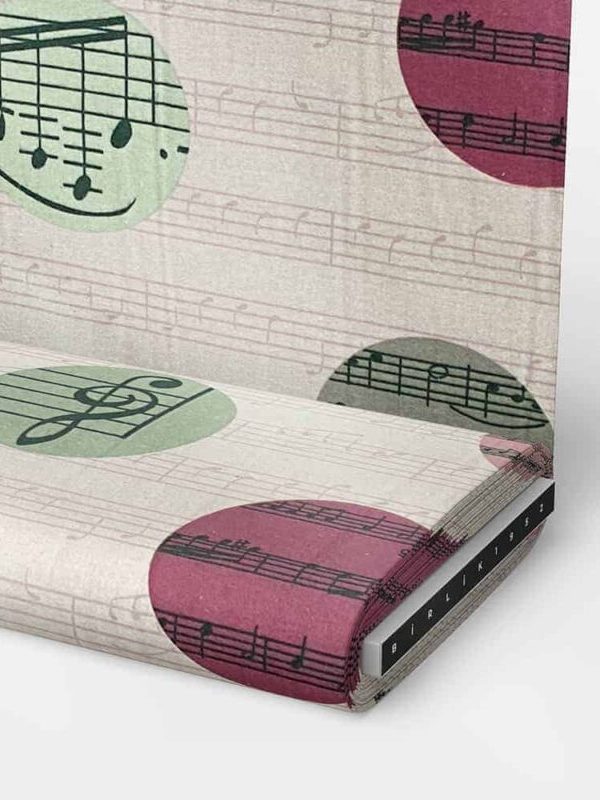 birlik1952 ipliq flanel pazen battaniye nota yeşil kumaş