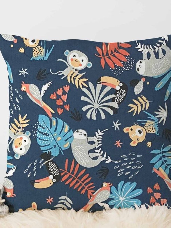 birlik1952 ipliq bebek yastık kırlent yastık kılıfı tropikal orman