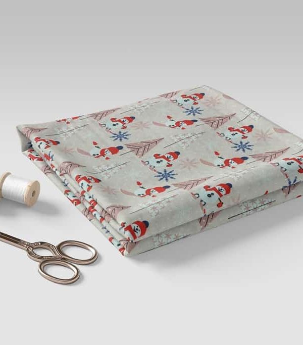 birlik1952 ipliq flanel pazen kumaş kışlık kardan adam yılbaşı