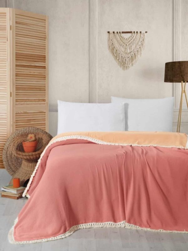 birlik1952 ipliq lunanino çift kişilik çift taraflı müslin yatak örtüsü