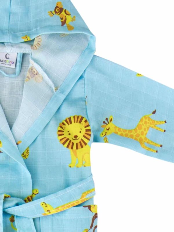 Birlik1952 lunanino ipliq bebek çocuk müslin bornoz safari