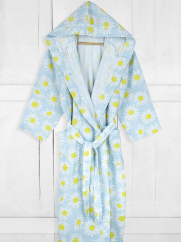 Birlik1952 lunanino ipliq yetişkin müslin bornoz papatya