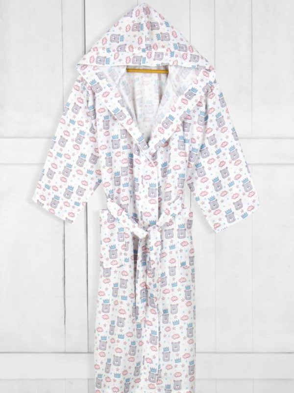 Birlik1952 lunanino ipliq yetişkin müslin bornoz kral ayı