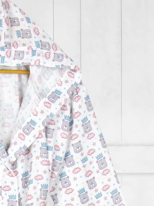 Birlik1952 lunanino ipliq yetişkin müslin bornoz kral ayı