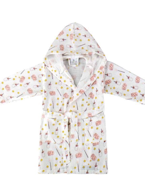 Birlik1952 lunanino ipliq bebek çocuk müslin bornoz unicorn