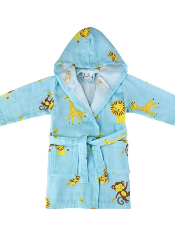 Birlik1952 lunanino ipliq bebek çocuk müslin bornoz safari