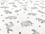 birlik1952 ipliq pamuklu müslin battaniye kumaş geometrik hayvanlar
