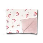 birlik1952 ipliq müslin pike kumaş battaniye çift katlı gökkuşağı pembe