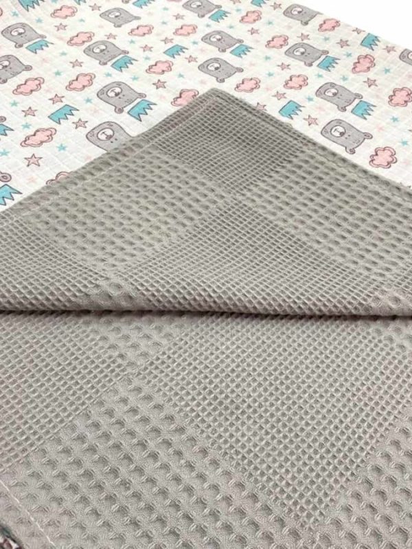 birlik1952 ipliq müslin pike kumaş battaniye çift katlı kral ayı