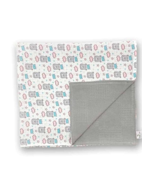 birlik1952 ipliq müslin pike kumaş battaniye çift katlı kral ayı