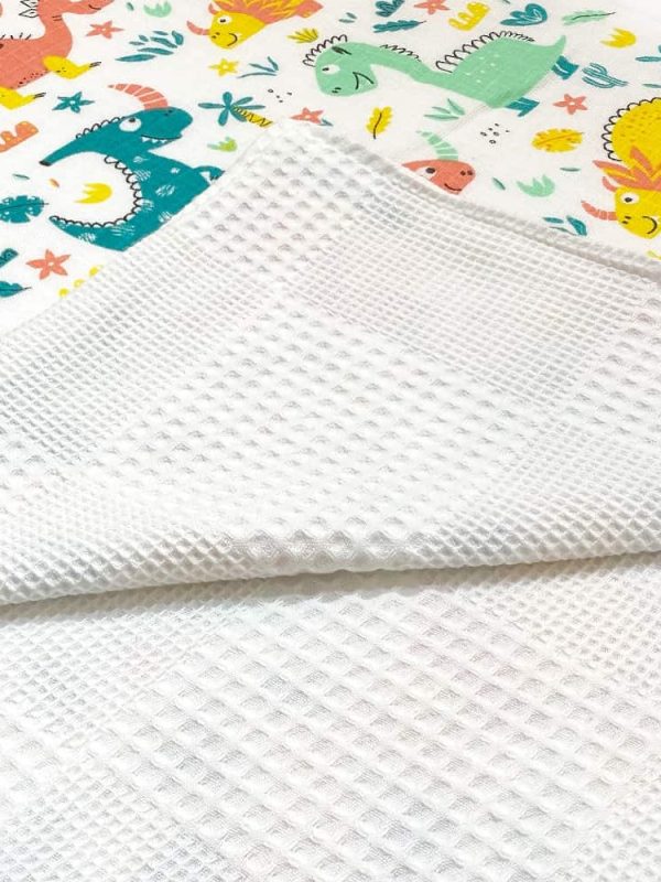 birlik1952 ipliq müslin pike kumaş battaniye çift katlı dino lunanino