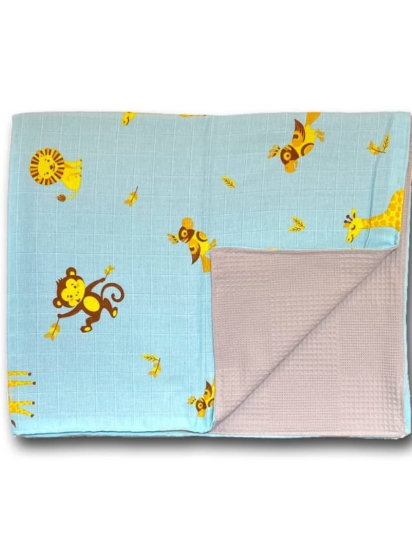 birlik1952 ipliq müslin pike kumaş battaniye çift katlı safari lunanino