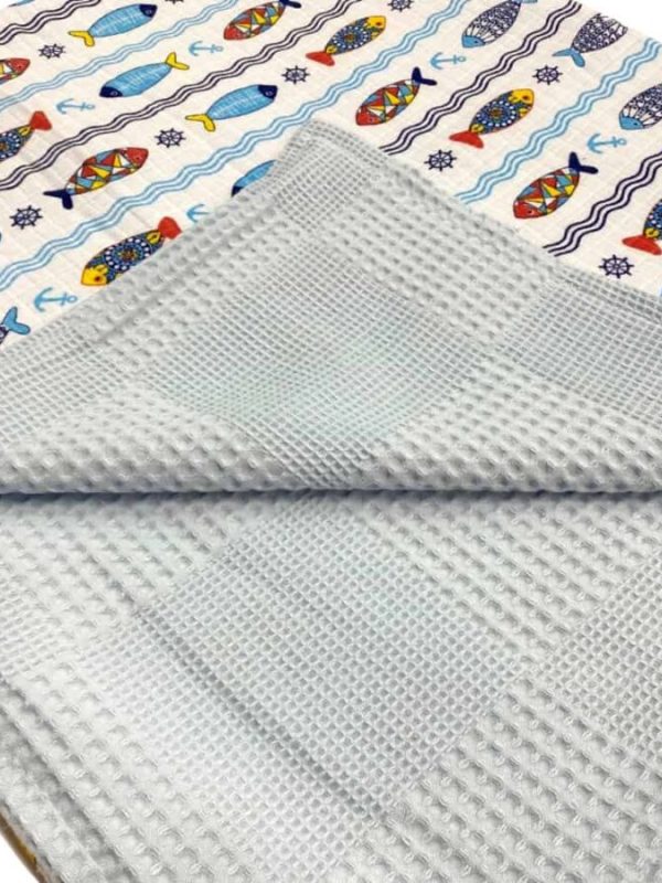 birlik1952 ipliq müslin pike kumaş battaniye çift katlı marin