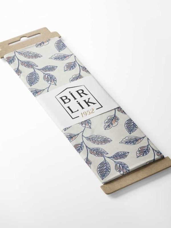 birlik1952 duck döşemelik kumaş nakış yapraklar mavi
