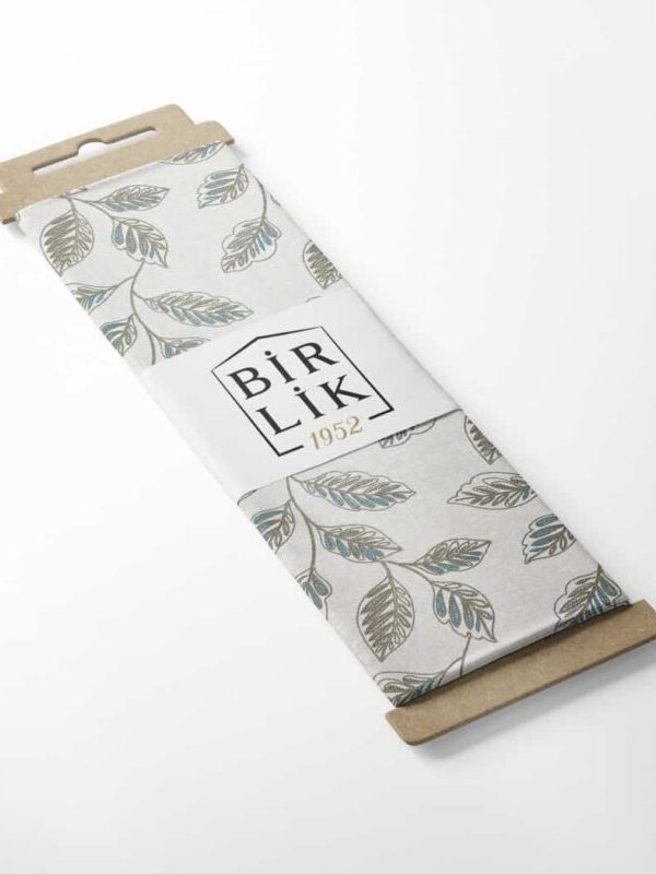 birlik1952 duck döşemelik kumaş nakış yapraklar turkuaz