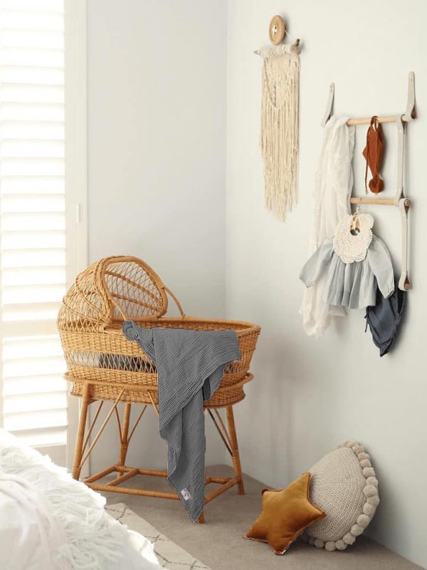 birlik1952 ipliq crinkle 4 kat multi müslin battaniye antrasit