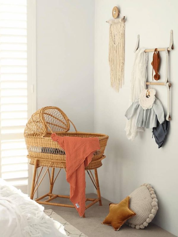 birlik1952 ipliq crinkle 4 kat multi müslin battaniye terracota kiremit