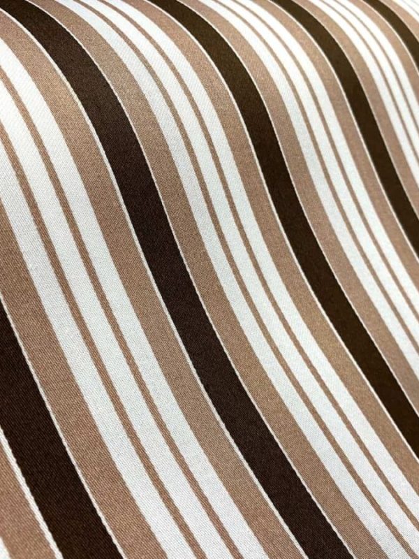 birlik1952 gaffur pijama kumaşı saten pamuklu pijamalık kahve çizgili