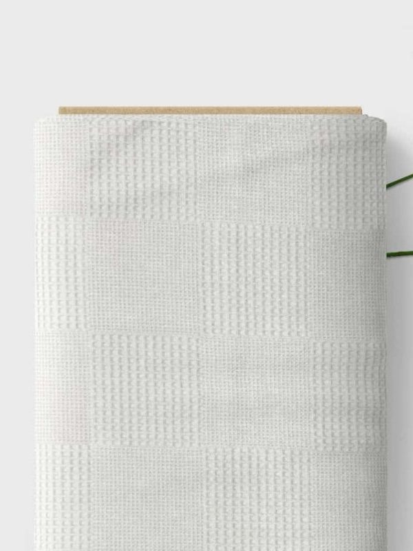 birlik1952 waffle damalı pike kumaş krem