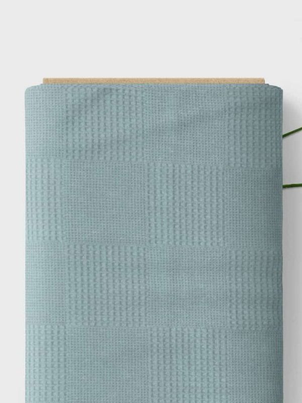 birlik1952 waffle damalı pike kumaş petrol