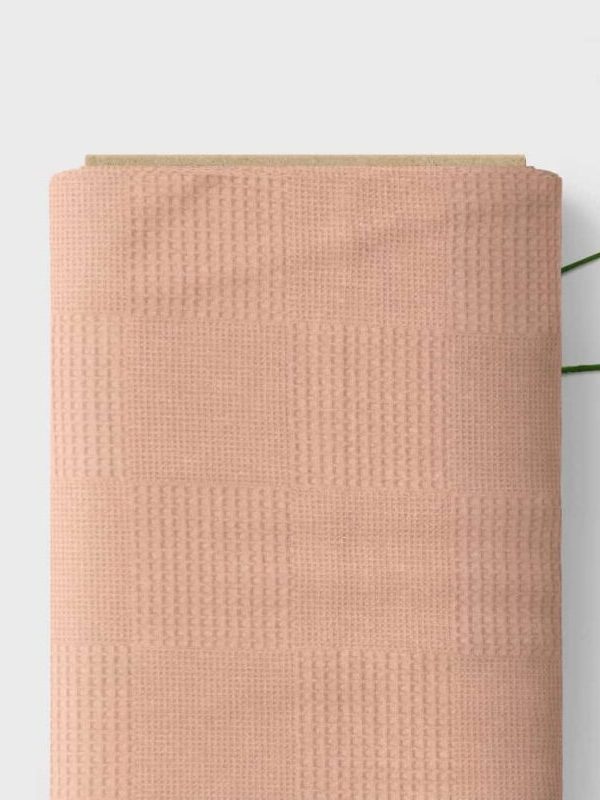 birlik1952 waffle damalı pike kumaş somon