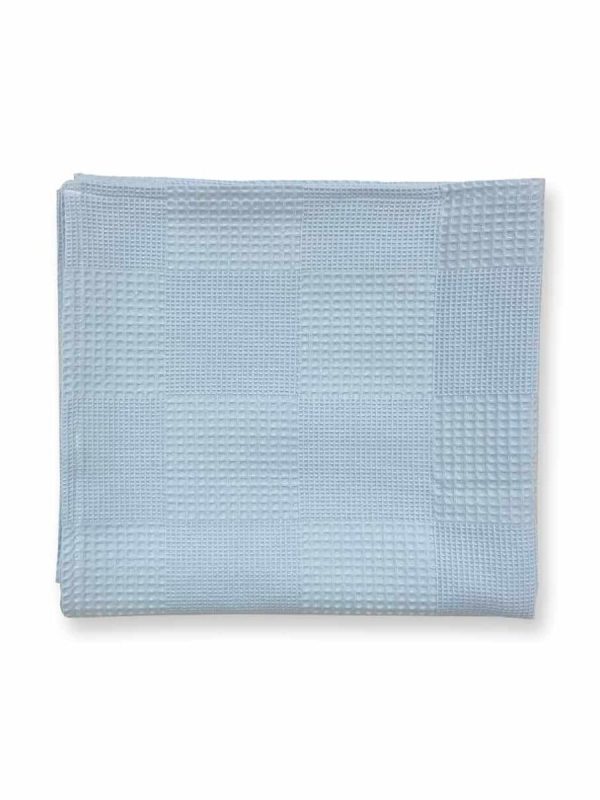 birlik1952 waffle pike kumaş petek damalı fabric battaniye mavi