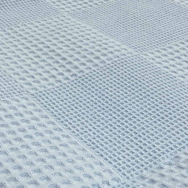 birlik1952 waffle pike kumaş petek damalı fabric battaniye mavi