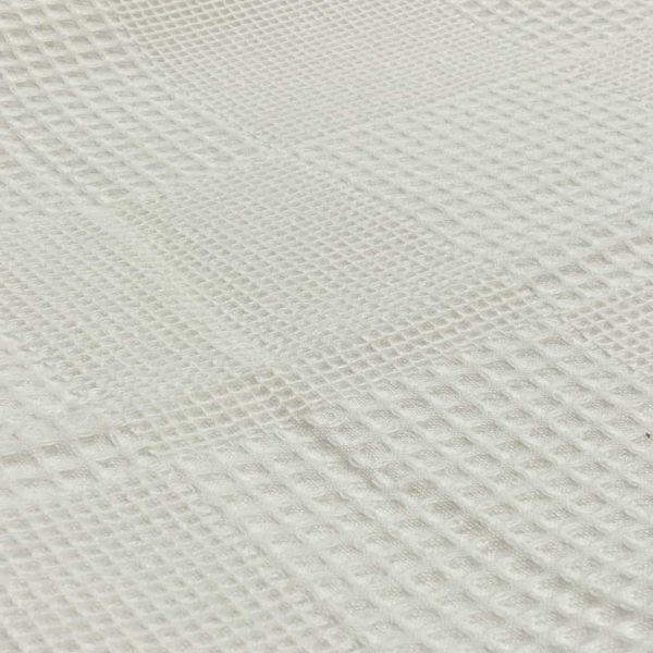 birlik1952 waffle pike kumaş petek damalı fabric battaniye krem