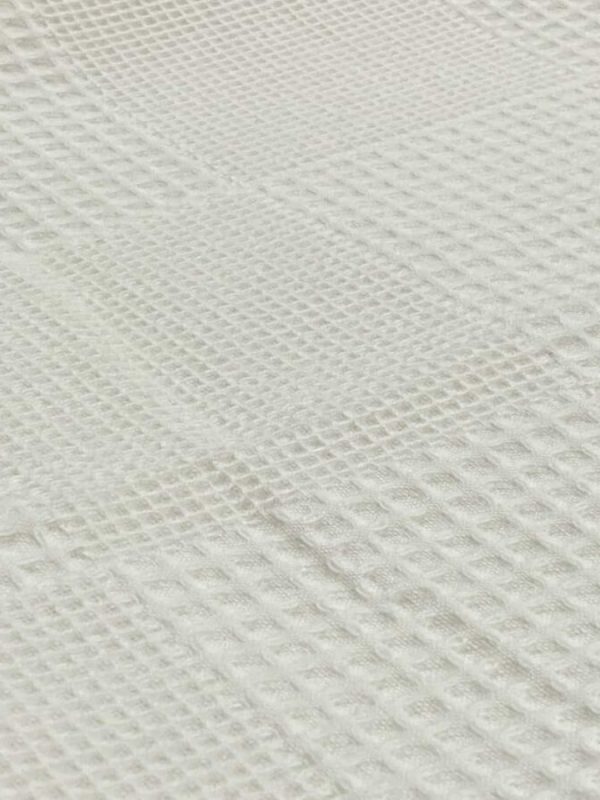 birlik1952 waffle pike kumaş petek damalı fabric battaniye krem