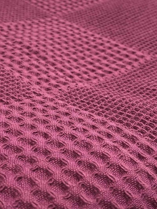 birlik1952 waffle pike kumaş petek damalı fabric battaniye mürdüm