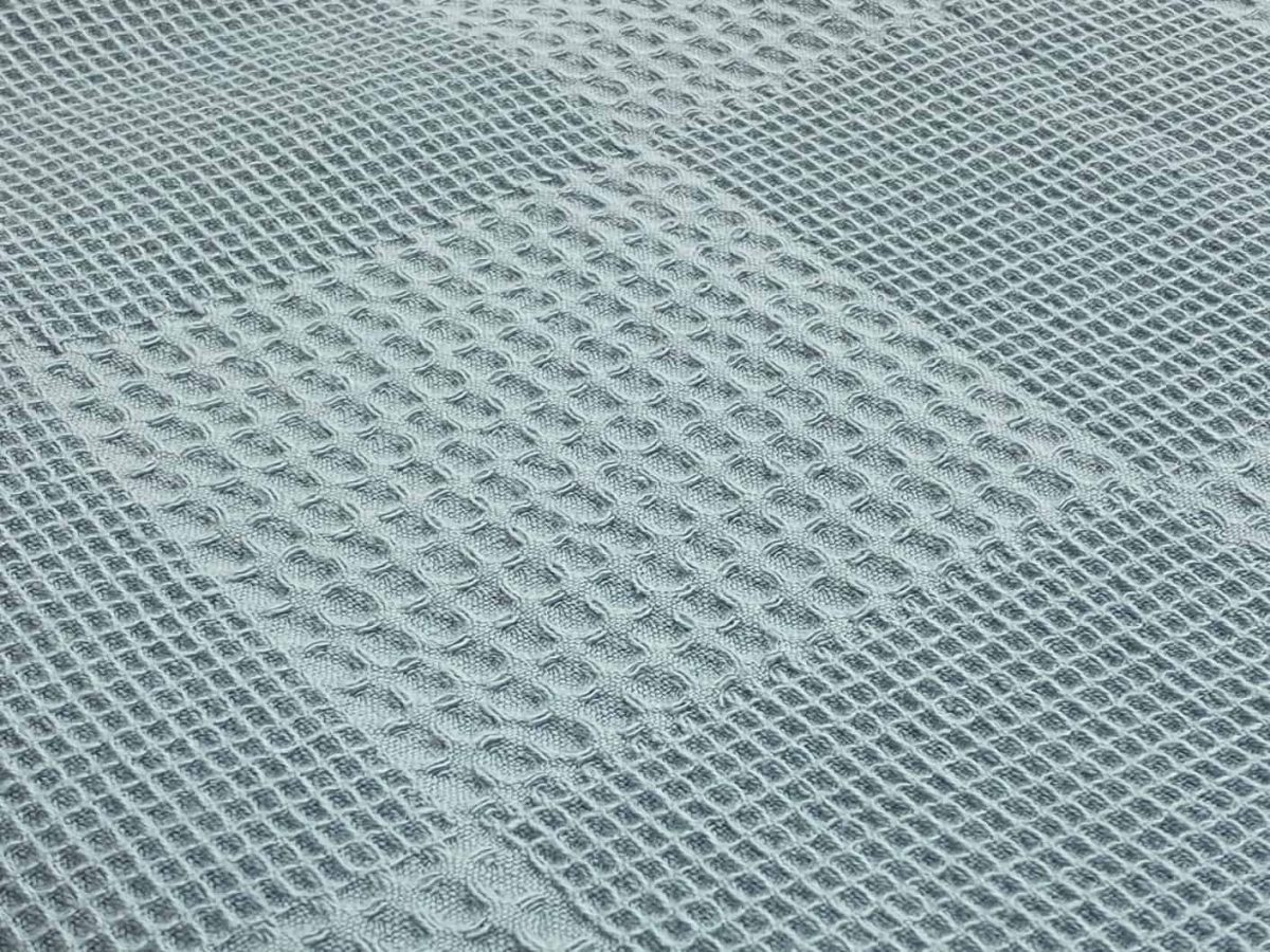 birlik1952 waffle pike kumaş petek damalı fabric battaniye petrol