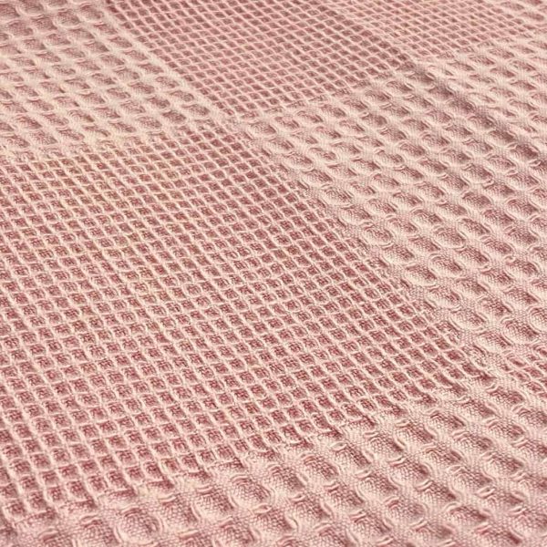 birlik1952 waffle pike kumaş petek damalı fabric battaniye pudra
