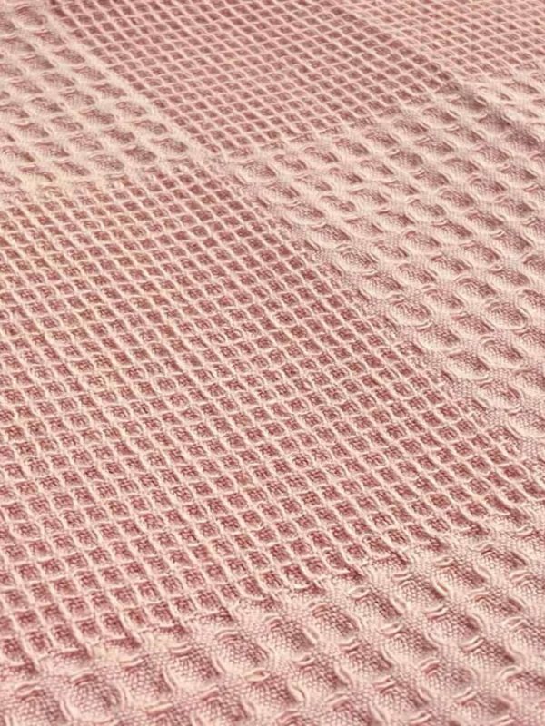 birlik1952 waffle pike kumaş petek damalı fabric battaniye pudra