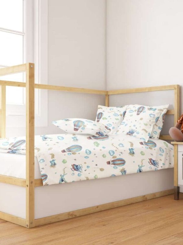 birlik1952 bebek çocuk nevresim takımı seti poplin kumaş baby bed linen baloon