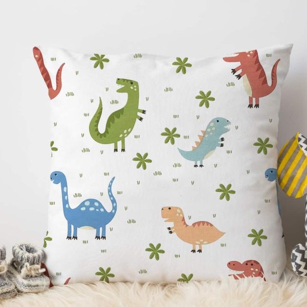 birlik1952 tekins home yastık kılıfı boncuk silikon bebek yastığı baby pillow colourfull dino