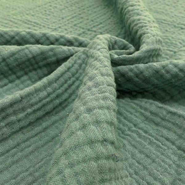 birlik1952 4 kat multi müslin crinkle kumaş muslin fabric çağla yeşil