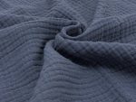 birlik1952 4 kat multi müslin crinkle kumaş muslin fabric indigo mavi