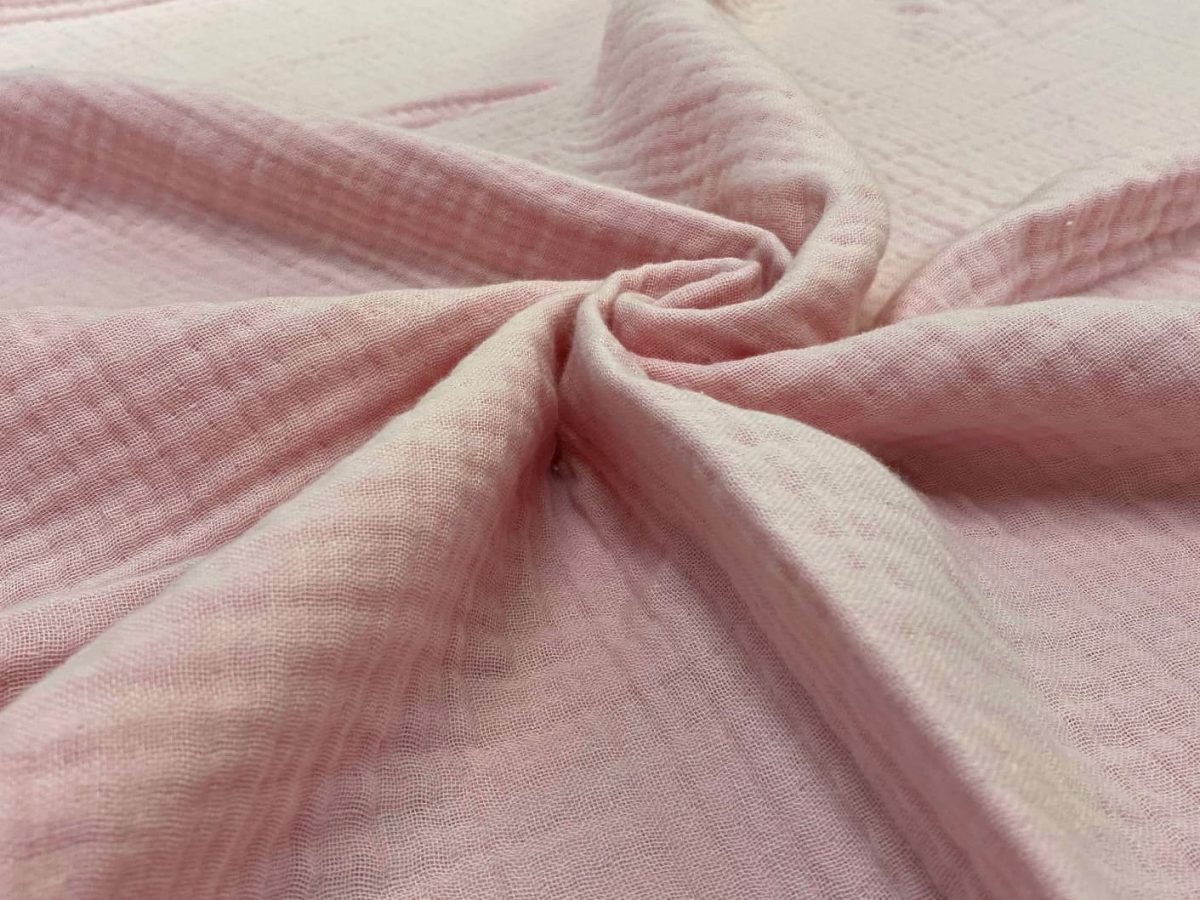 birlik1952 4 kat multi müslin crinkle kumaş muslin fabric pembe