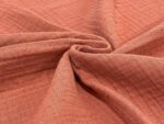 birlik1952 4 kat multi müslin crinkle kumaş muslin fabric terracota kiremit