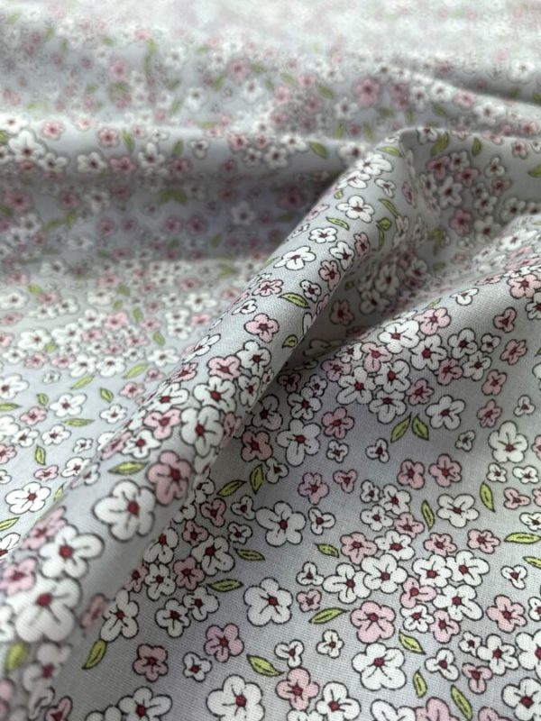 birlik1952 poplin kumaş basma sümerbank çıtır çiçek kumaş bandana kumaşı fabric cotton whosale blossom pembe