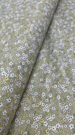 birlik1952 poplin kumaş basma sümerbank çıtır çiçek kumaş bandana kumaşı fabric cotton whosale blossom sarı beyaz