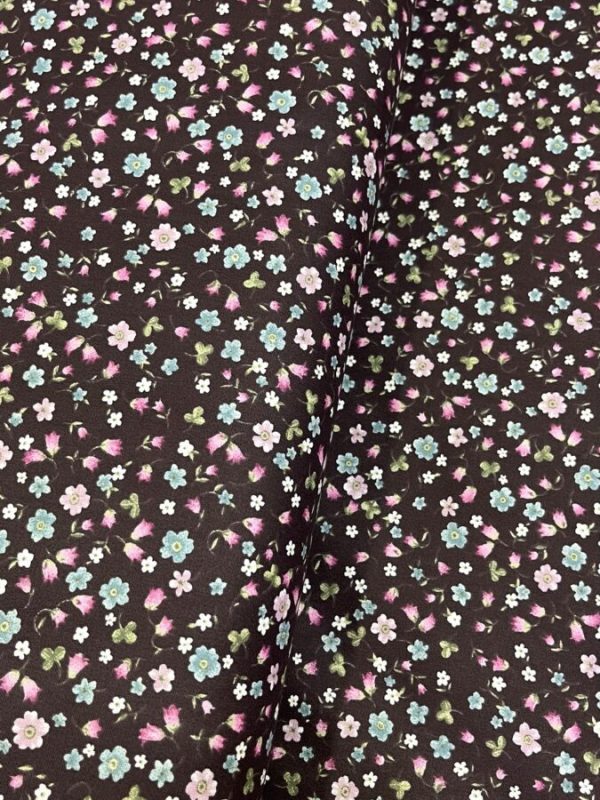 birlik1952 poplin kumaş basma sümerbank çıtır çiçek kumaş bandana kumaşı fabric cotton whosale blossom siyah black