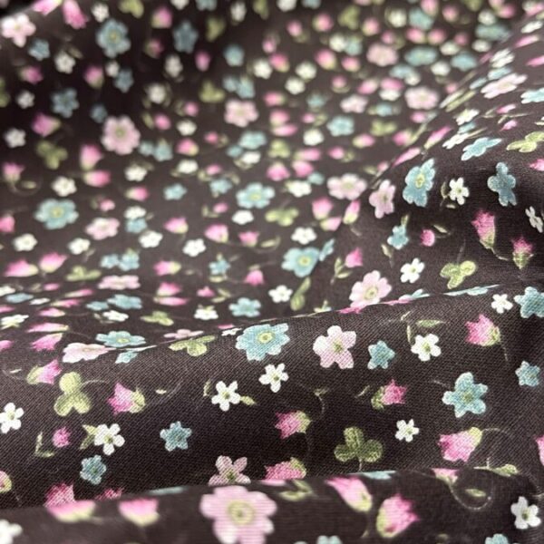 birlik1952 poplin kumaş basma sümerbank çıtır çiçek kumaş bandana kumaşı fabric cotton whosale blossom siyah black