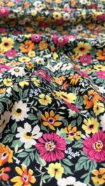 birlik1952 poplin kumaş basma sümerbank çıtır çiçek kumaş bandana kumaşı fabric cotton whosale blossom garden bahçe fuşya