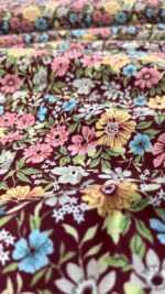 birlik1952 poplin kumaş basma sümerbank çıtır çiçek kumaş bandana kumaşı fabric cotton whosale blossom garden bahçe sarı yellow