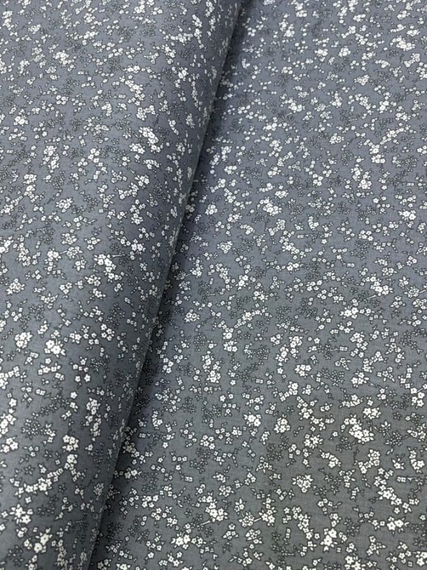 birlik1952 poplin kumaş basma sümerbank çıtır çiçek kumaş bandana kumaşı fabric cotton whosaledaisy flowers grey
